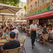 restaurant with large terrace - 1