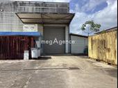 metal hangar with plot